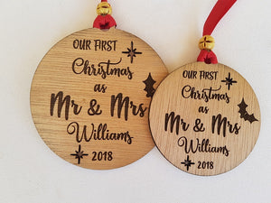 Ornament - First Christmas as Mr & Mrs