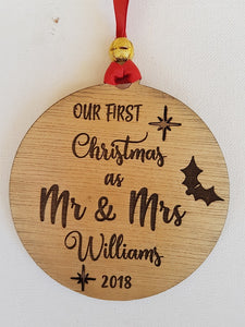 Ornament - First Christmas as Mr & Mrs