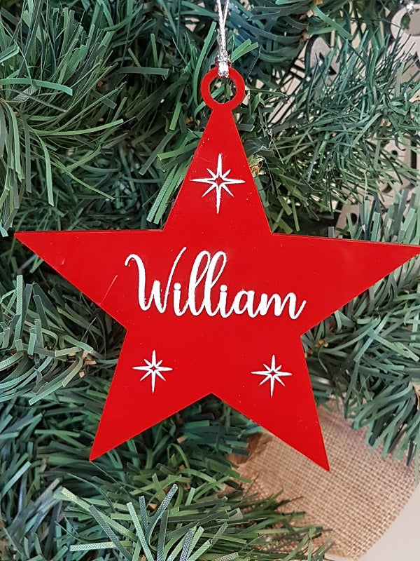 Ornament - Personalised Christmas Star